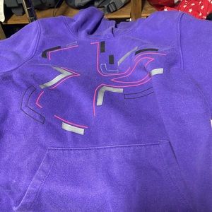 Two girls Under Armour sweatshirts size youth medium